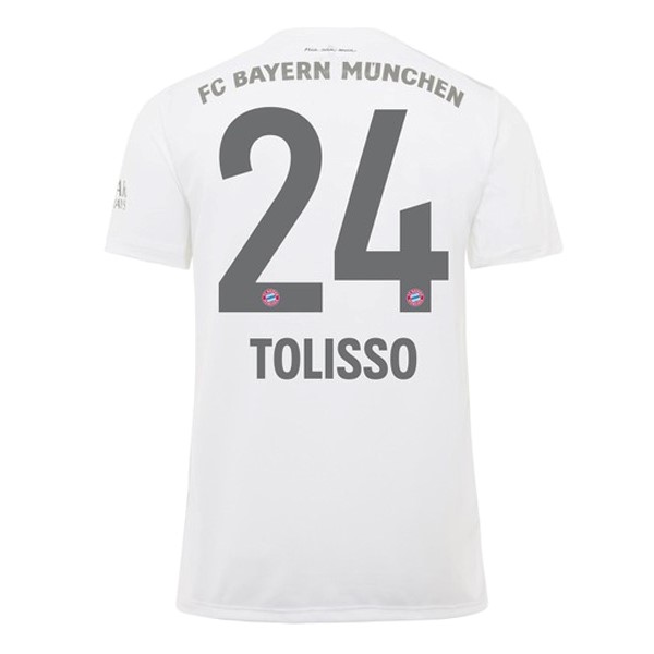 Camiseta Bayern Munich NO.24 Tolisso Segunda equipación 2019-2020 Blanco